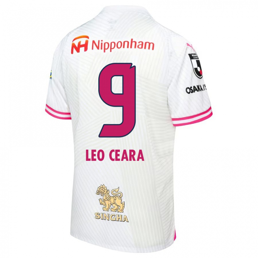 Dames Léo Ceará #9 Wit Roze Uitshirt Uittenue 2024/25 T-Shirt