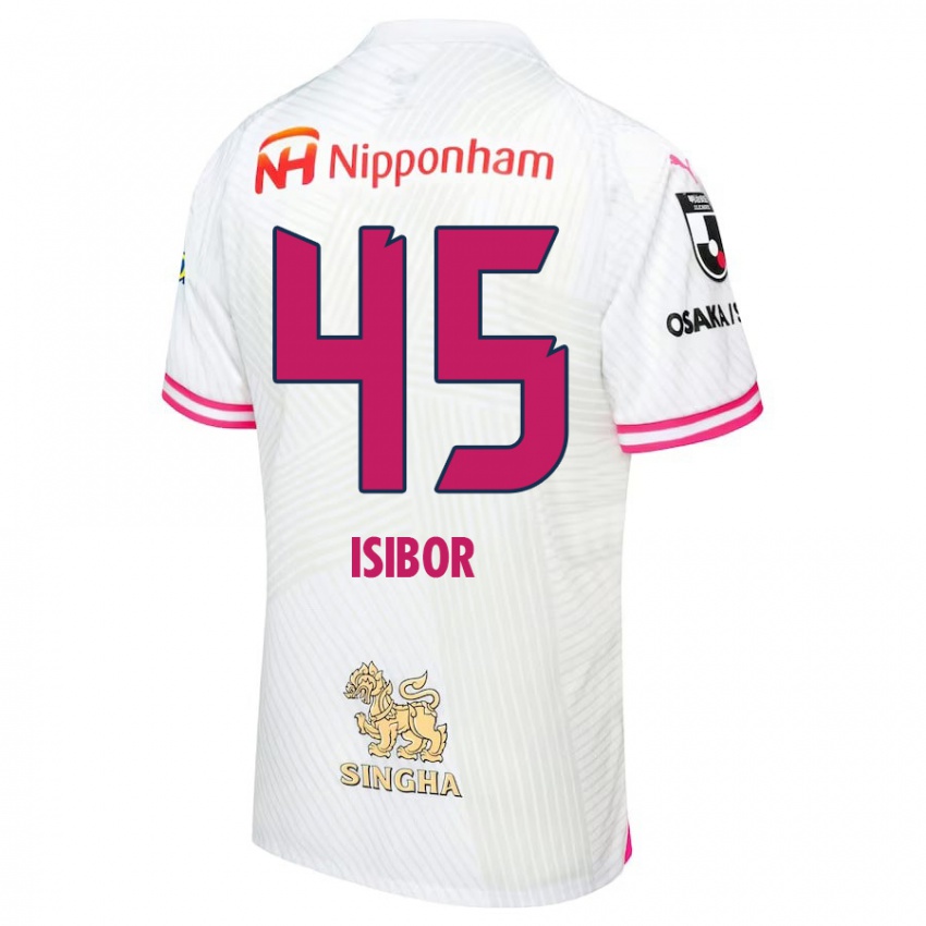 Dames Ken Isibor #45 Wit Roze Uitshirt Uittenue 2024/25 T-Shirt