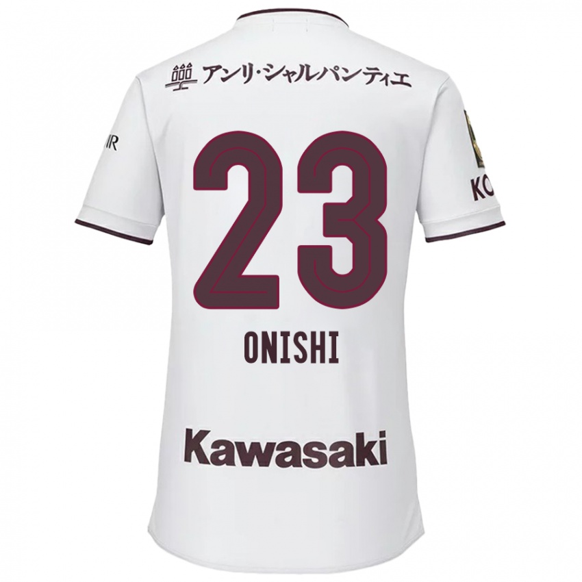 Dames Sota Onishi #23 Wit Rood Uitshirt Uittenue 2024/25 T-Shirt