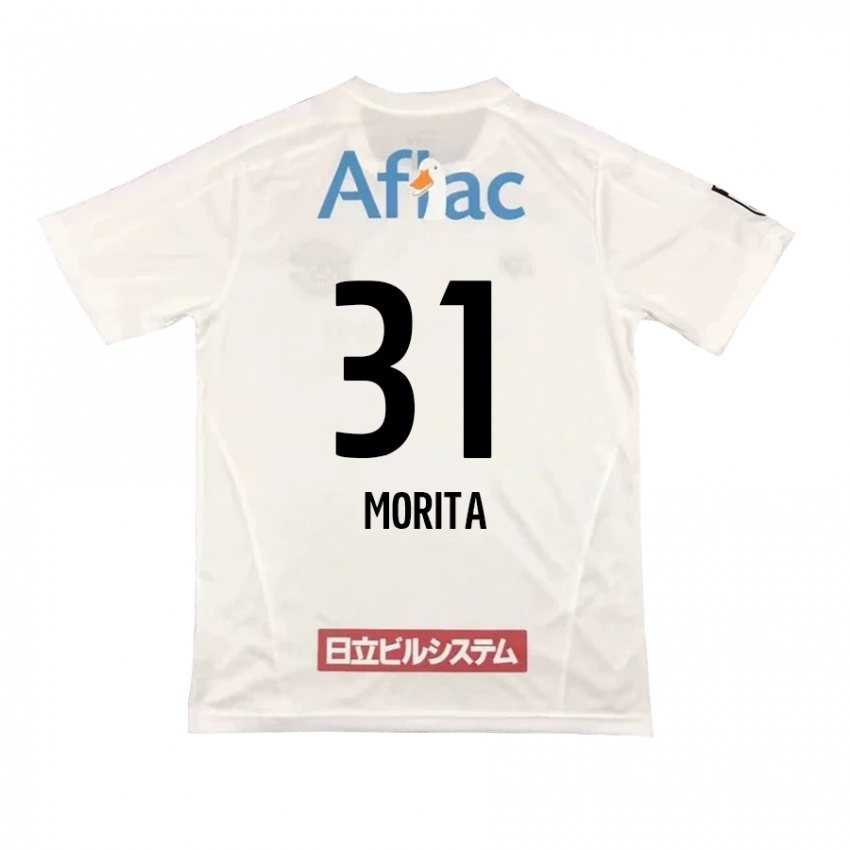 Dames Tatsuya Morita #31 Wit Zwart Uitshirt Uittenue 2024/25 T-Shirt