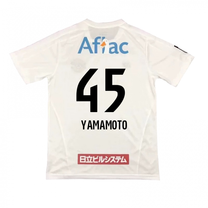 Dames Ota Yamamoto #45 Wit Zwart Uitshirt Uittenue 2024/25 T-Shirt