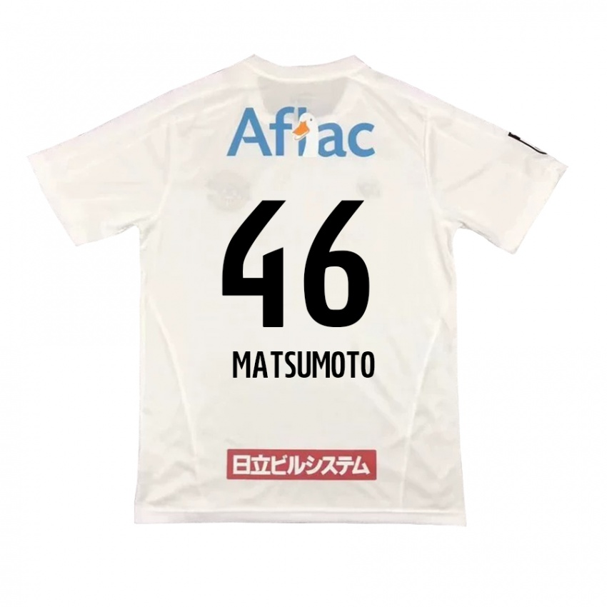 Dames Kenta Matsumoto #46 Wit Zwart Uitshirt Uittenue 2024/25 T-Shirt