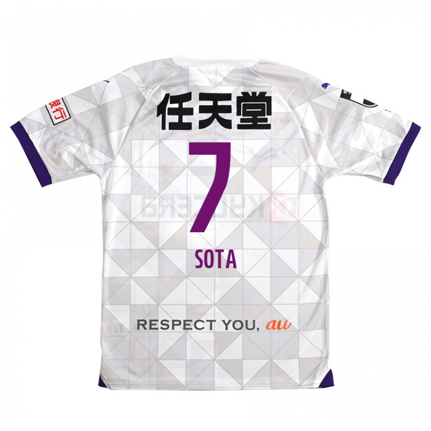 Dames Sota Kawasaki #7 Wit Paars Uitshirt Uittenue 2024/25 T-Shirt