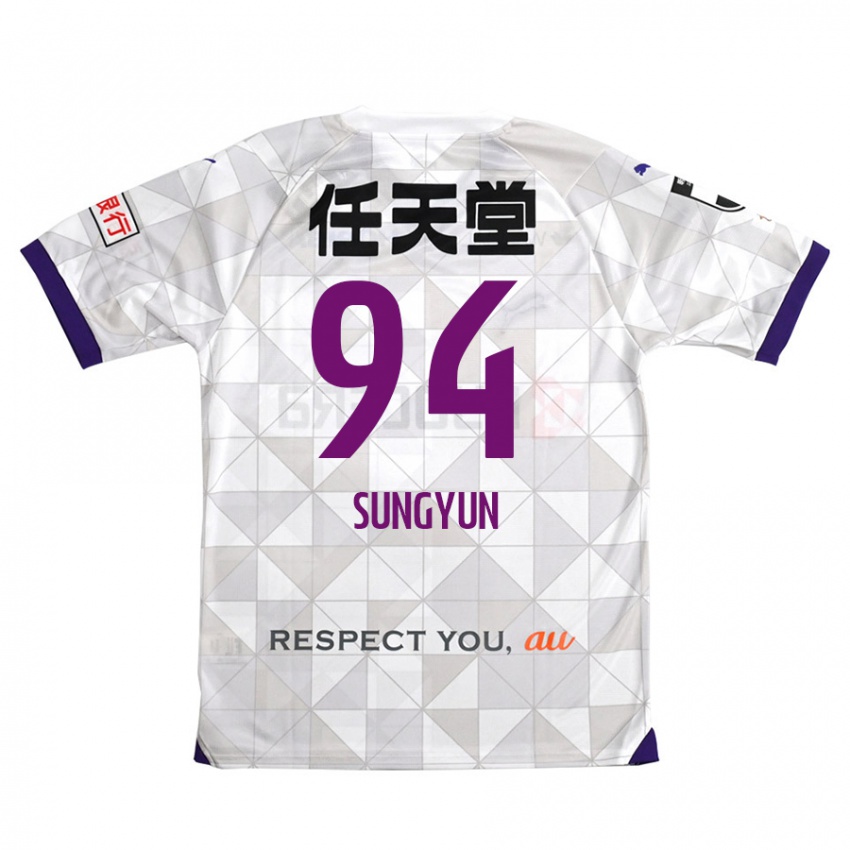 Dames Sung-Yun Gu #94 Wit Paars Uitshirt Uittenue 2024/25 T-Shirt