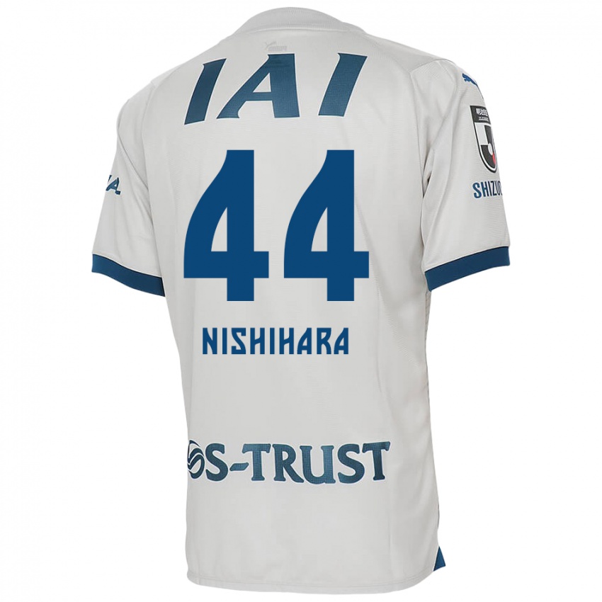 Dames Motoki Nishihara #44 Wit Blauw Uitshirt Uittenue 2024/25 T-Shirt