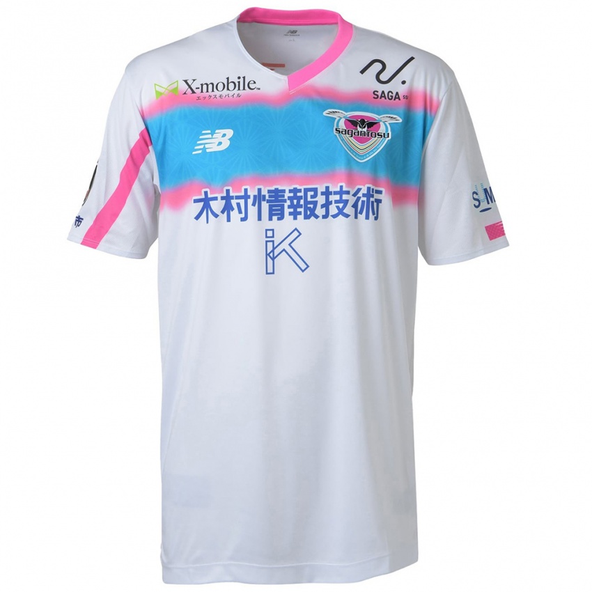 Dames Arnau Riera #1 Wit Blauw Roze Uitshirt Uittenue 2024/25 T-Shirt