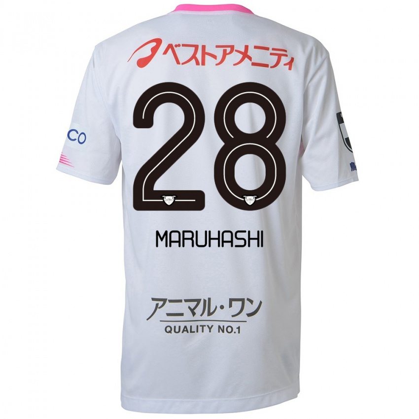 Dames Yusuke Maruhashi #28 Wit Blauw Roze Uitshirt Uittenue 2024/25 T-Shirt