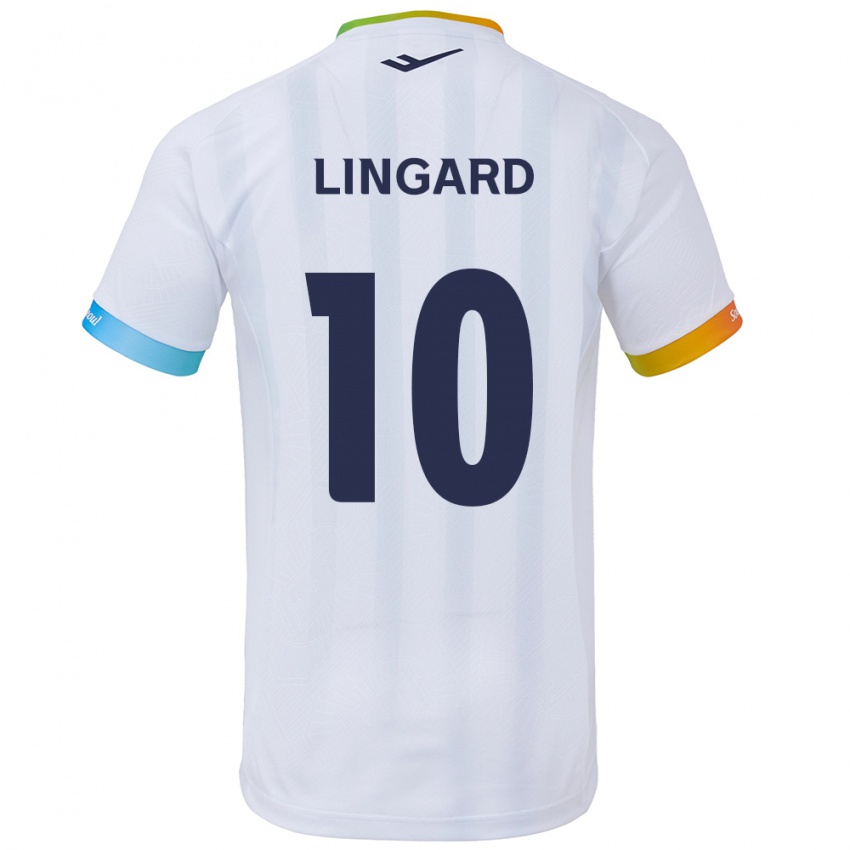 Dames Jesse Lingard #10 Wit Blauw Uitshirt Uittenue 2024/25 T-Shirt