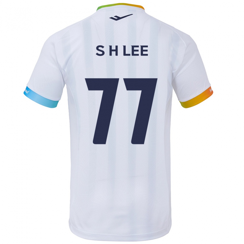 Dames Hyeon-Seung Lee #77 Wit Blauw Uitshirt Uittenue 2024/25 T-Shirt