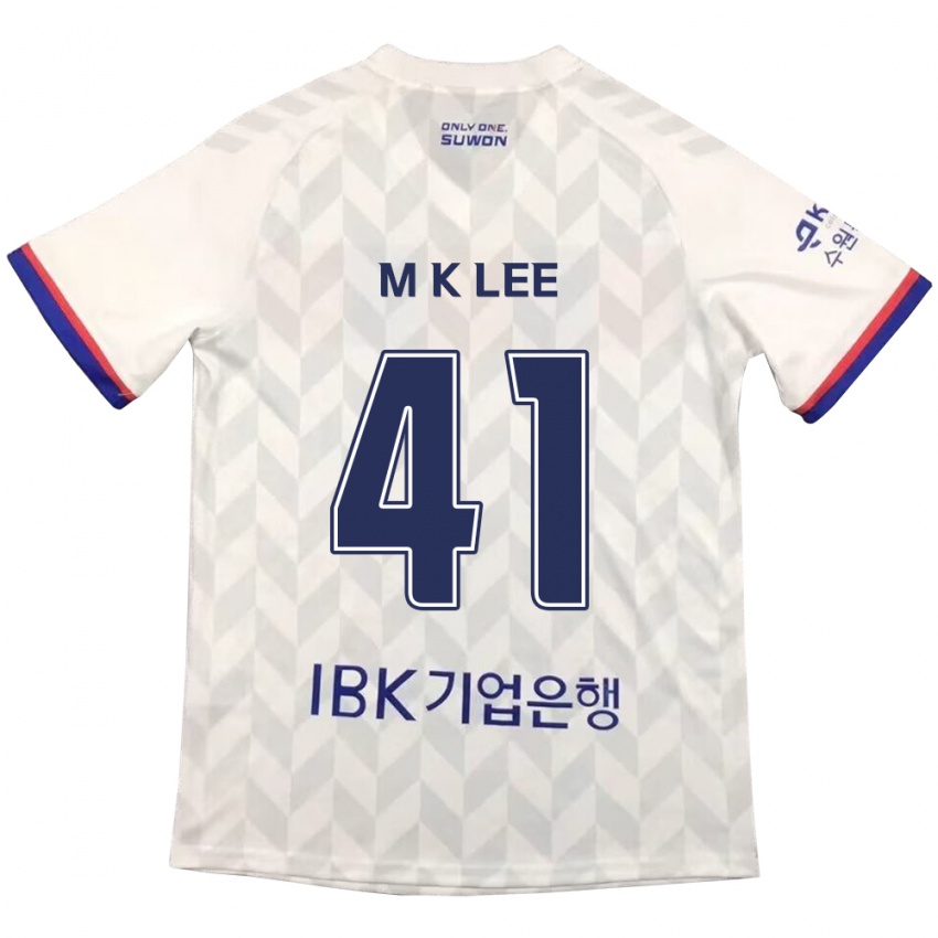 Dames Kyung-Min Lee #41 Wit Blauw Uitshirt Uittenue 2024/25 T-Shirt