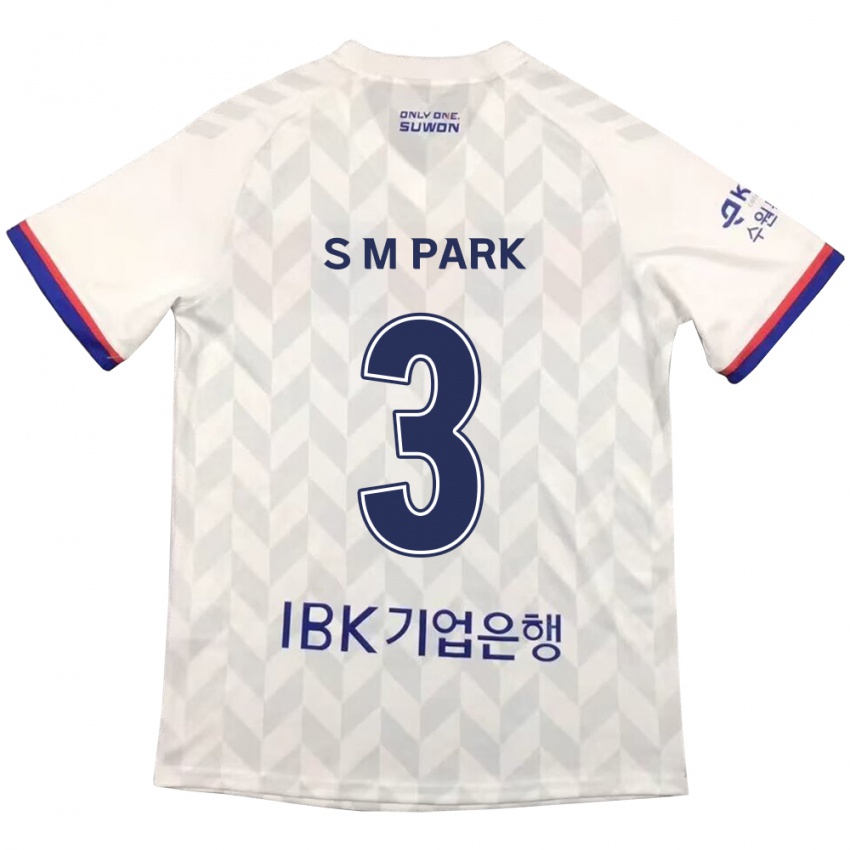 Dames Min-Seo Park #3 Wit Blauw Uitshirt Uittenue 2024/25 T-Shirt