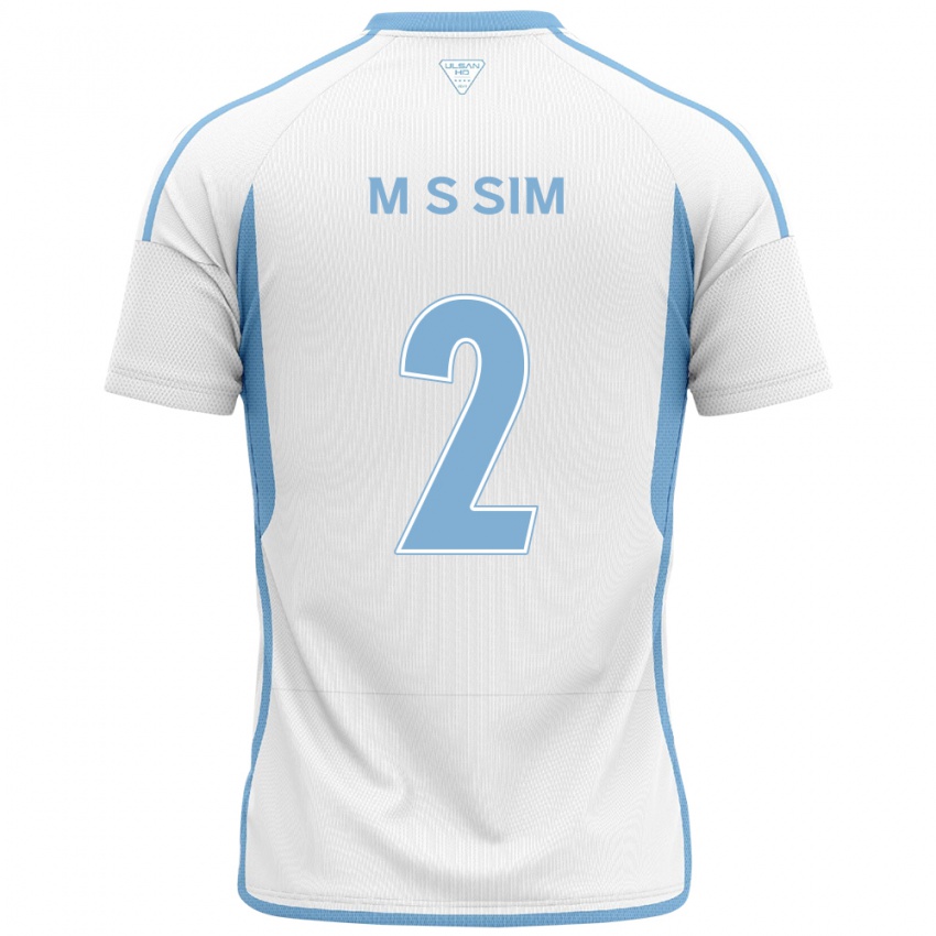 Dames Sang-Min Sim #2 Wit Blauw Uitshirt Uittenue 2024/25 T-Shirt