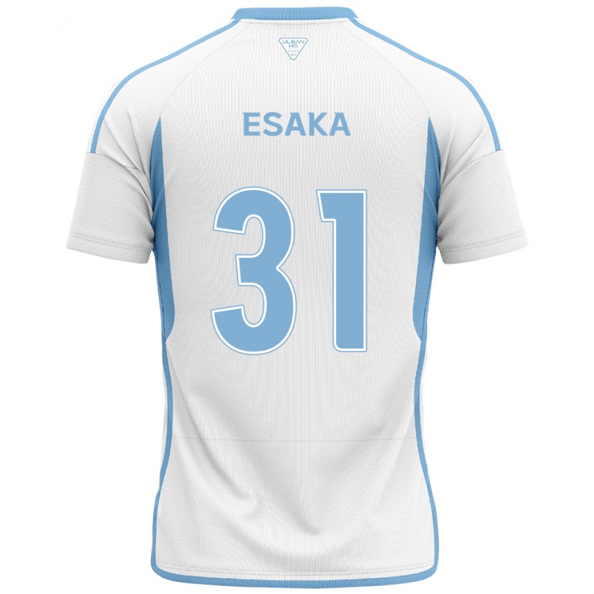 Dames Ataru Esaka #31 Wit Blauw Uitshirt Uittenue 2024/25 T-Shirt