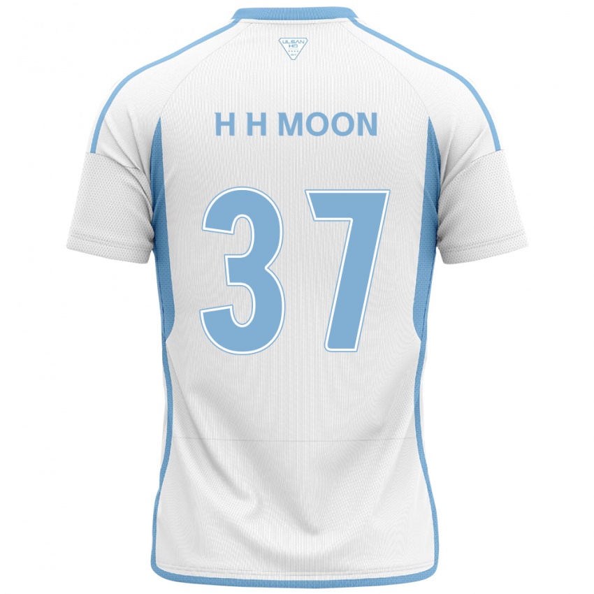 Dames Hyeon-Ho Moon #37 Wit Blauw Uitshirt Uittenue 2024/25 T-Shirt