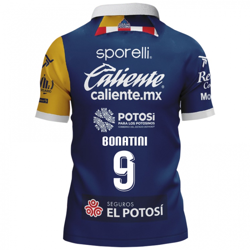 Dames Leo Bonatini #9 Blauw Geel Uitshirt Uittenue 2024/25 T-Shirt