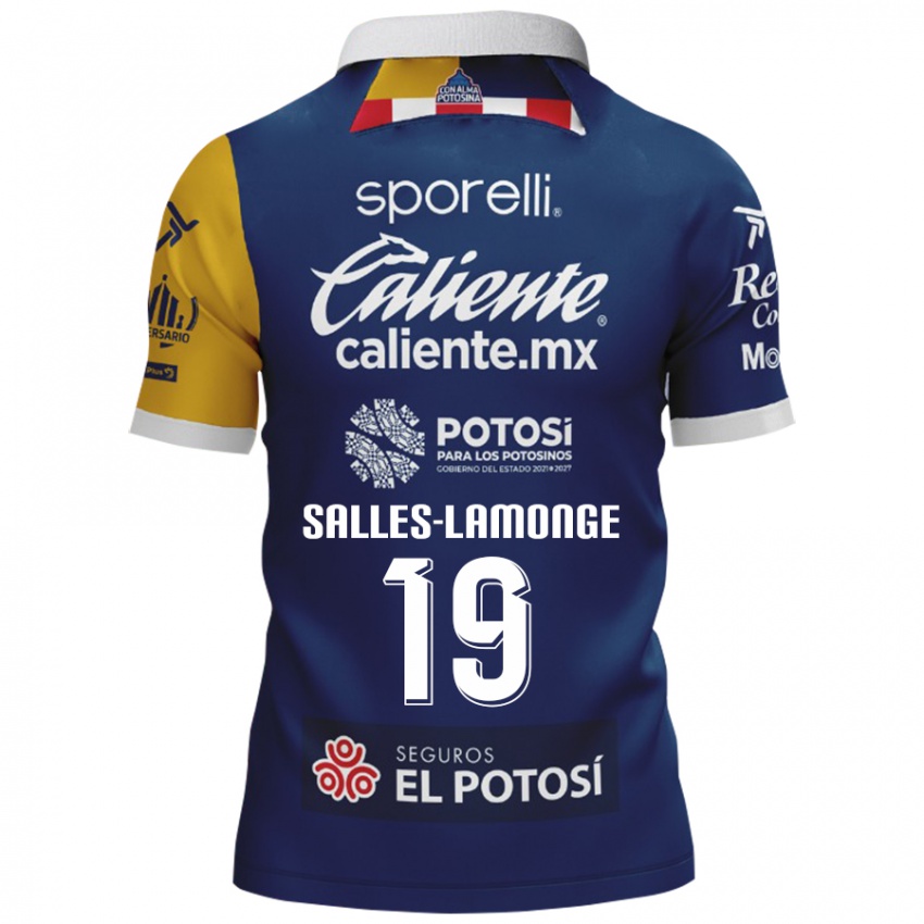 Dames Sébastien Salles-Lamonge #19 Blauw Geel Uitshirt Uittenue 2024/25 T-Shirt