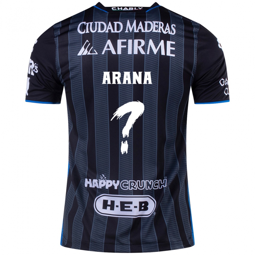 Dames Alejandro Arana #0 Wit Zwart Uitshirt Uittenue 2024/25 T-Shirt