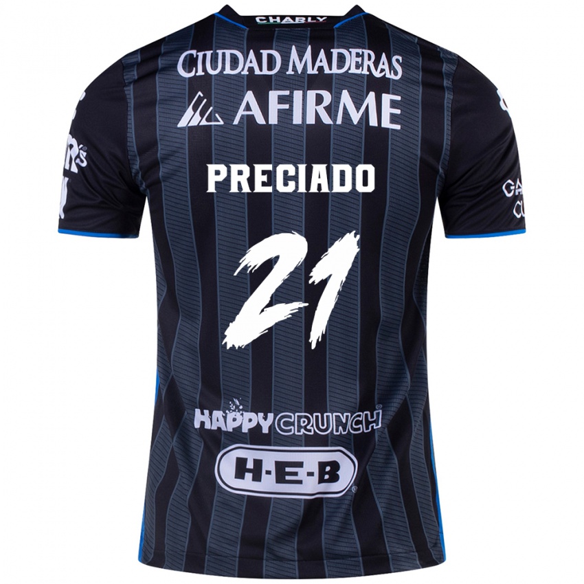 Dames Ayrton Preciado #21 Wit Zwart Uitshirt Uittenue 2024/25 T-Shirt