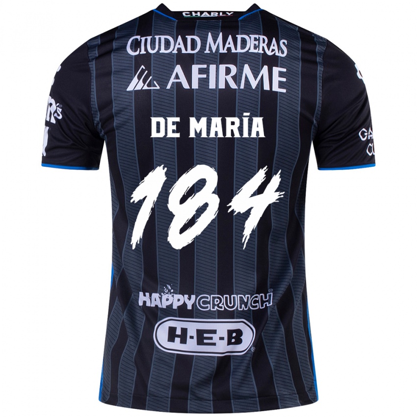 Dames Antonio De María Y Campos #184 Wit Zwart Uitshirt Uittenue 2024/25 T-Shirt