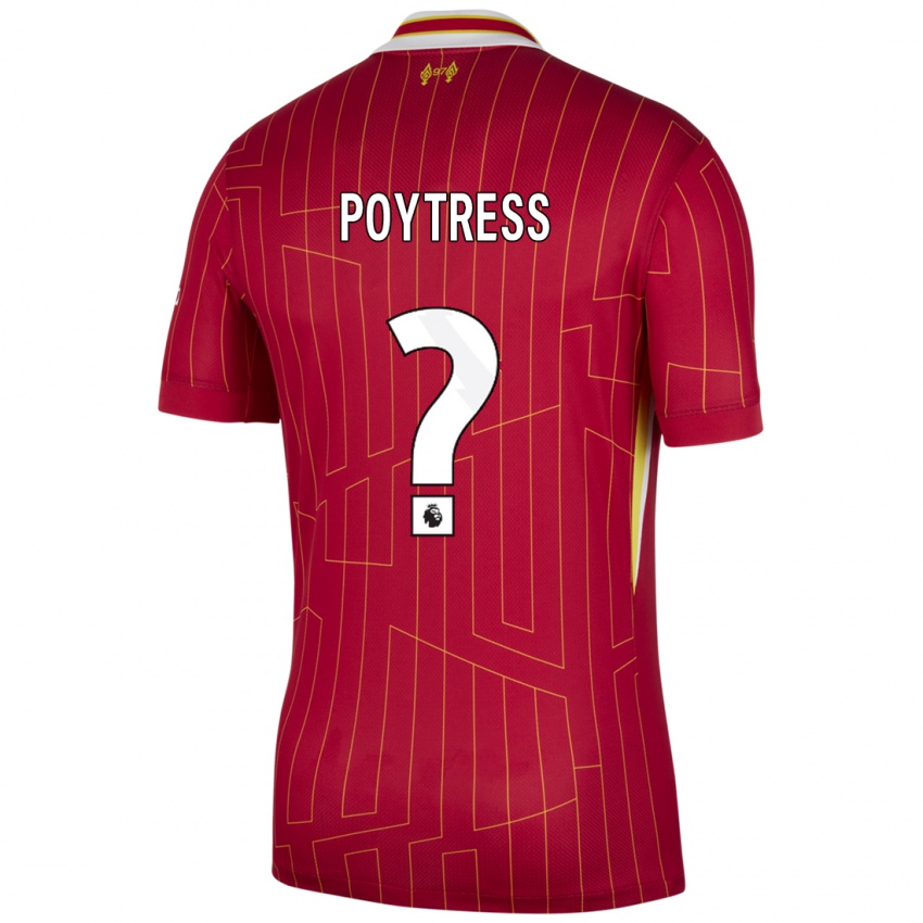 Kinderen Jacob Poytress #0 Rood Geel Wit Thuisshirt Thuistenue 2024/25 T-Shirt