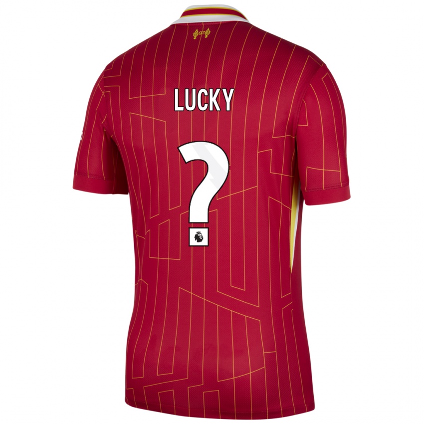 Kinderen Wellity Lucky #0 Rood Geel Wit Thuisshirt Thuistenue 2024/25 T-Shirt