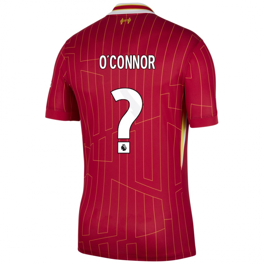 Kinderen Ollie O'connor #0 Rood Geel Wit Thuisshirt Thuistenue 2024/25 T-Shirt