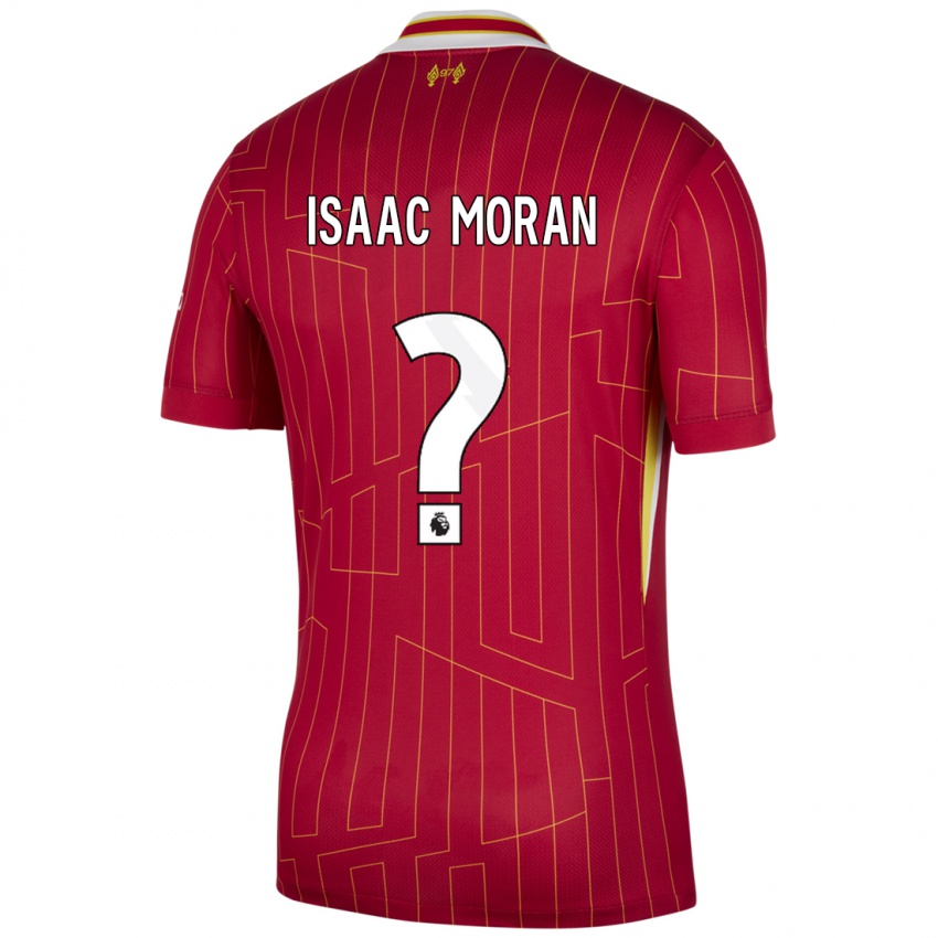 Kinderen Isaac Moran #0 Rood Geel Wit Thuisshirt Thuistenue 2024/25 T-Shirt