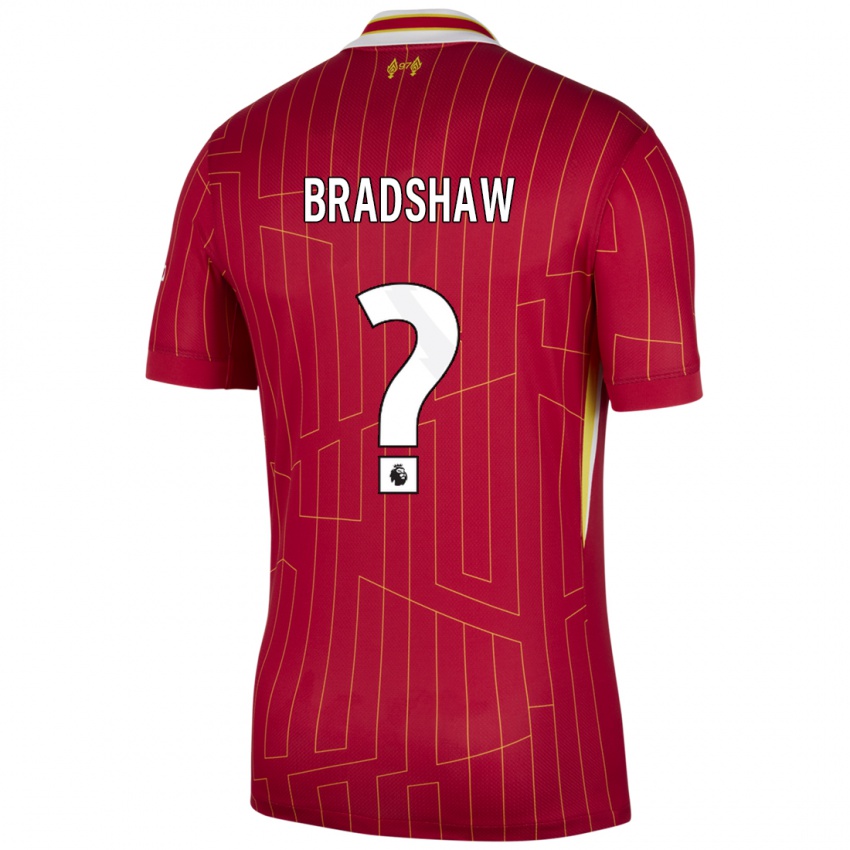 Kinderen Joe Bradshaw #0 Rood Geel Wit Thuisshirt Thuistenue 2024/25 T-Shirt