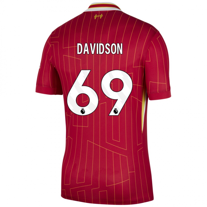 Kinderen Josh Davidson #69 Rood Geel Wit Thuisshirt Thuistenue 2024/25 T-Shirt