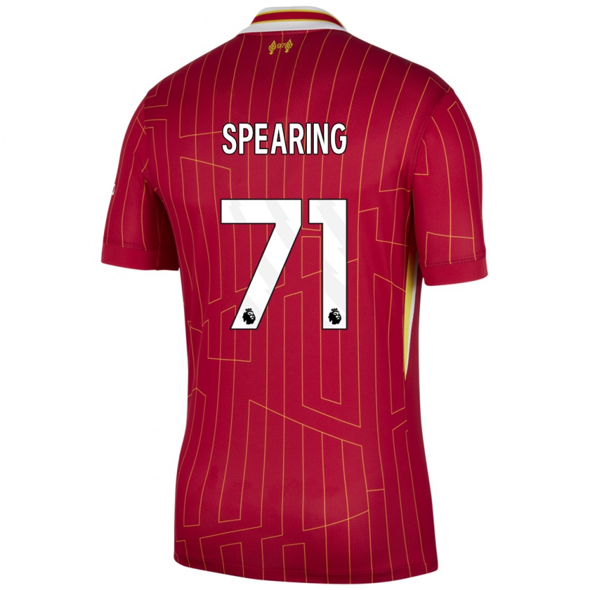 Kinderen Jay Spearing #71 Rood Geel Wit Thuisshirt Thuistenue 2024/25 T-Shirt