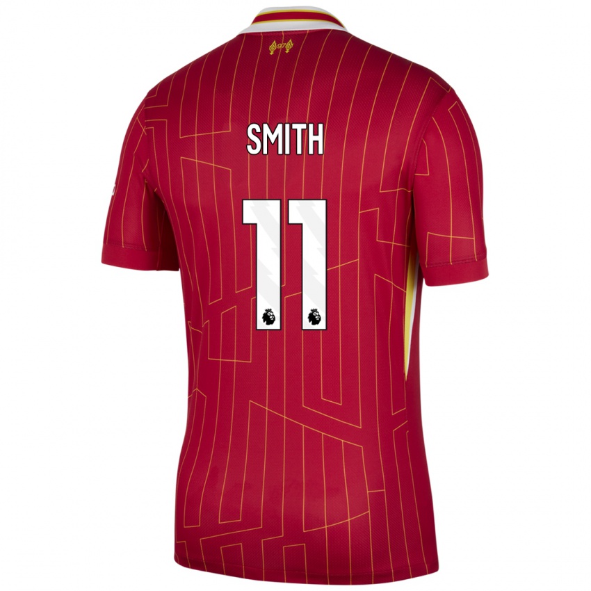 Kinderen Olivia Smith #11 Rood Geel Wit Thuisshirt Thuistenue 2024/25 T-Shirt