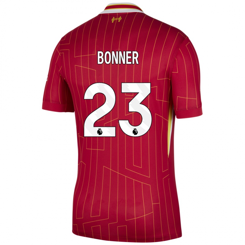 Kinderen Gemma Bonner #23 Rood Geel Wit Thuisshirt Thuistenue 2024/25 T-Shirt