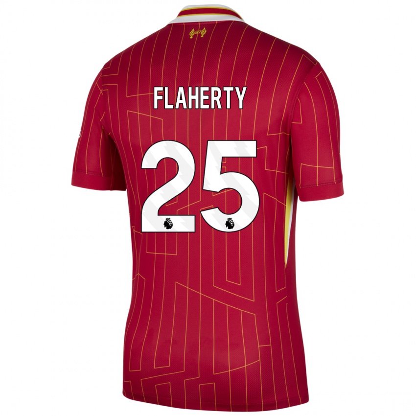 Kinderen Gilly Flaherty #25 Rood Geel Wit Thuisshirt Thuistenue 2024/25 T-Shirt