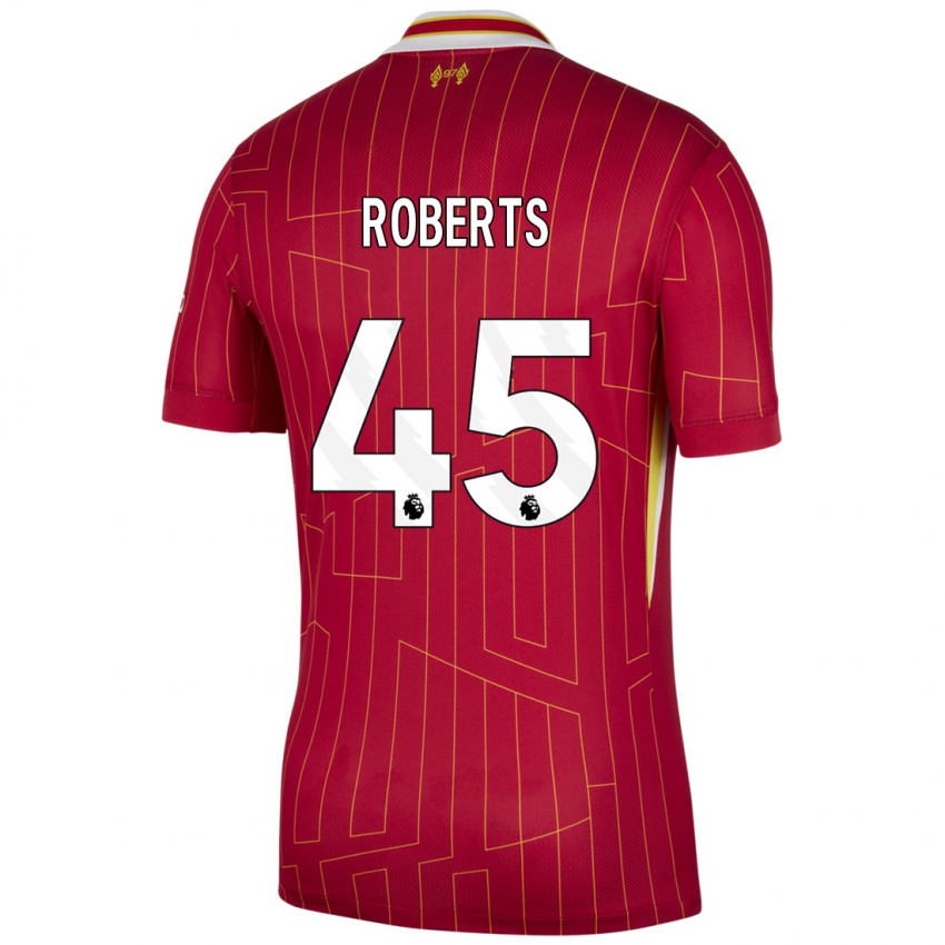 Kinderen Iwan Roberts #45 Rood Geel Wit Thuisshirt Thuistenue 2024/25 T-Shirt