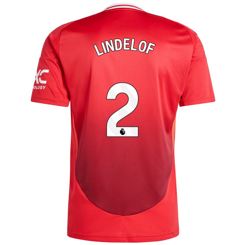 Kinderen Victor Lindelof #2 Felrood Thuisshirt Thuistenue 2024/25 T-Shirt