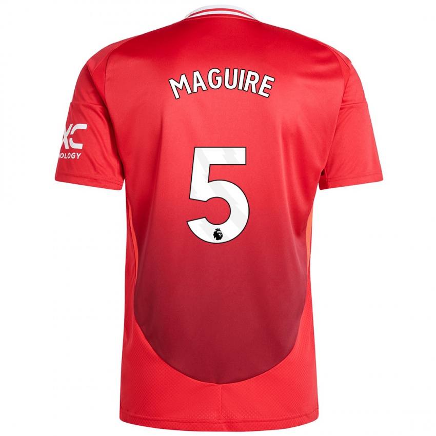 Kinderen Harry Maguire #5 Felrood Thuisshirt Thuistenue 2024/25 T-Shirt