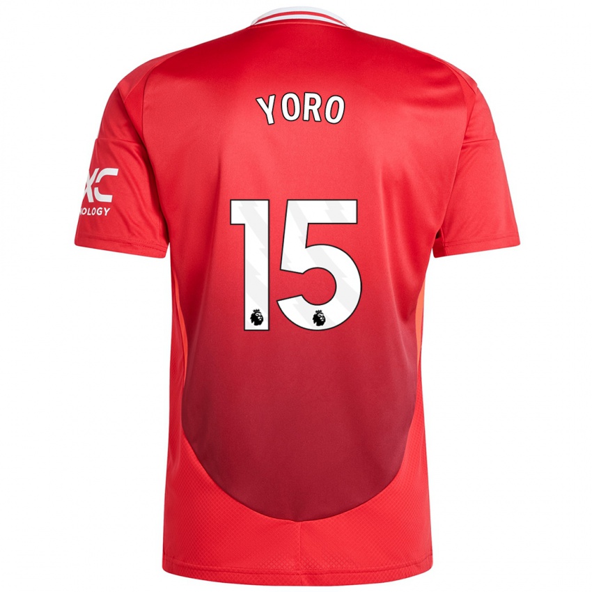 Kinderen Leny Yoro #15 Felrood Thuisshirt Thuistenue 2024/25 T-Shirt