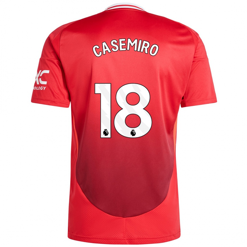 Kinderen Casemiro #18 Felrood Thuisshirt Thuistenue 2024/25 T-Shirt