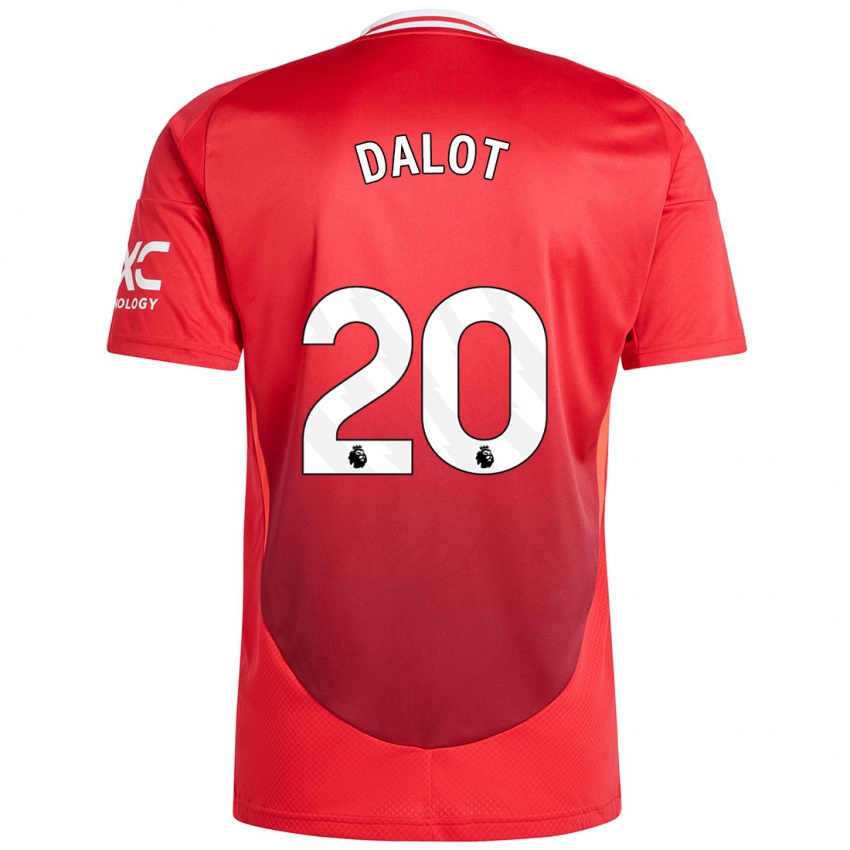 Kinderen Diogo Dalot #20 Felrood Thuisshirt Thuistenue 2024/25 T-Shirt