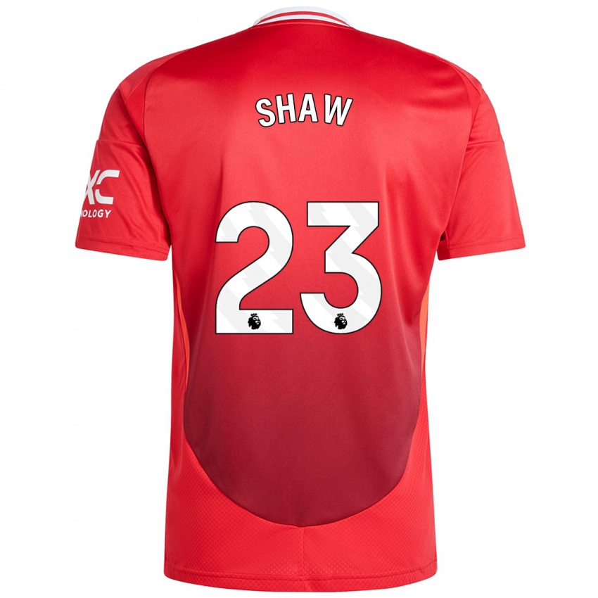 Kinderen Luke Shaw #23 Felrood Thuisshirt Thuistenue 2024/25 T-Shirt