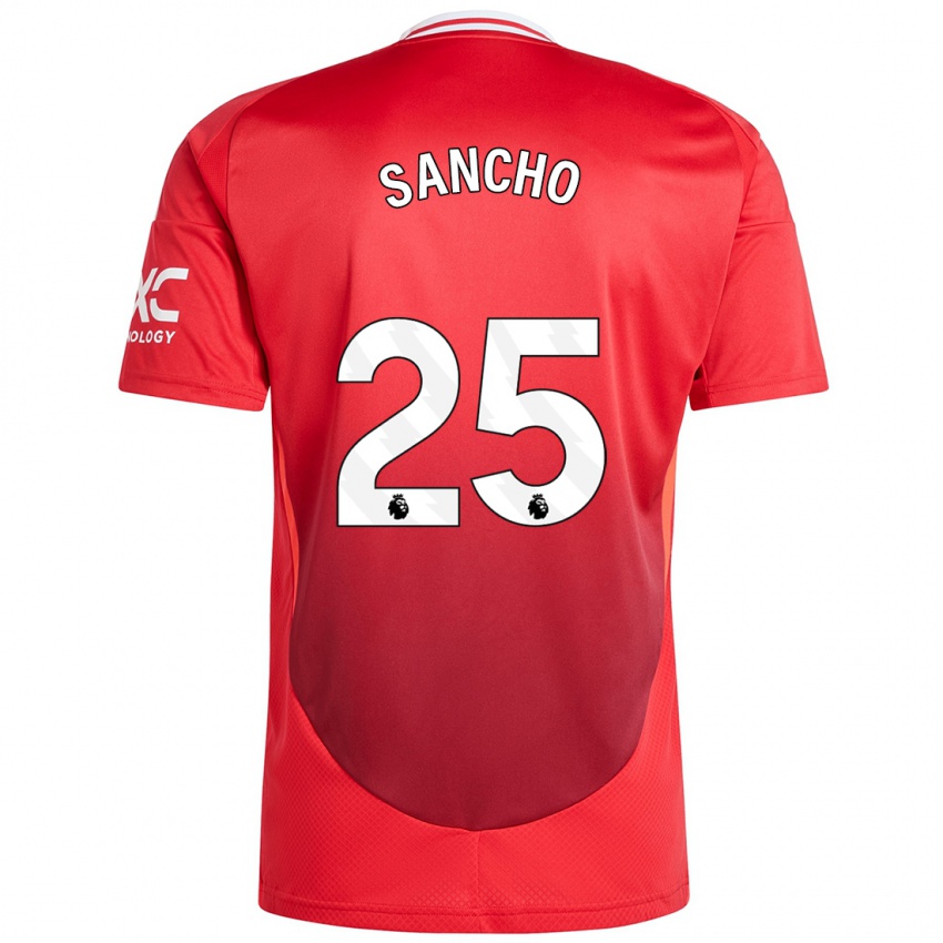 Kinderen Jadon Sancho #25 Felrood Thuisshirt Thuistenue 2024/25 T-Shirt