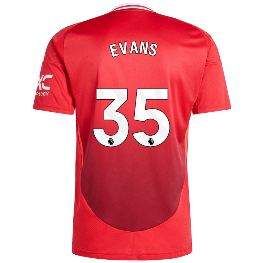 Kinderen Jonny Evans #35 Felrood Thuisshirt Thuistenue 2024/25 T-Shirt