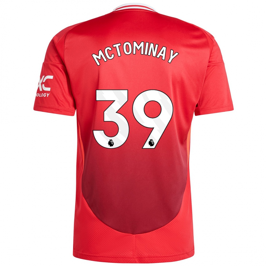 Kinderen Scott Mctominay #39 Felrood Thuisshirt Thuistenue 2024/25 T-Shirt