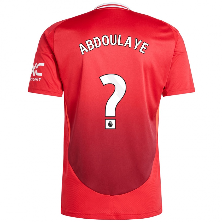 Kinderen Douka Abdoulaye #0 Felrood Thuisshirt Thuistenue 2024/25 T-Shirt