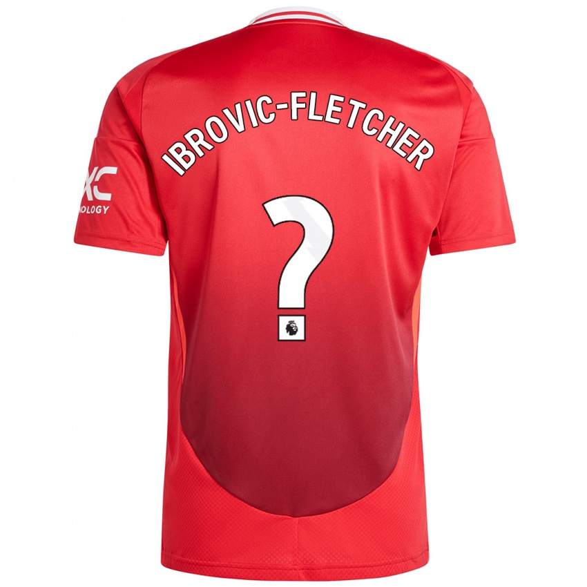 Kinderen Edward Ibrovic-Fletcher #0 Felrood Thuisshirt Thuistenue 2024/25 T-Shirt