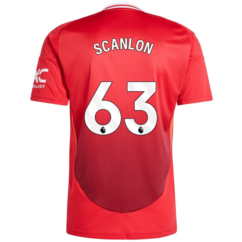 Kinderen James Scanlon #63 Felrood Thuisshirt Thuistenue 2024/25 T-Shirt