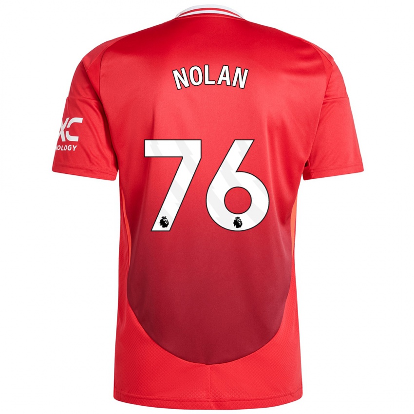 Kinderen James Nolan #76 Felrood Thuisshirt Thuistenue 2024/25 T-Shirt