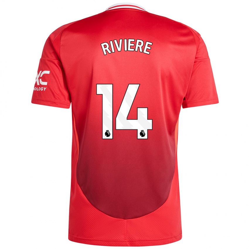 Kinderen Jayde Riviere #14 Felrood Thuisshirt Thuistenue 2024/25 T-Shirt