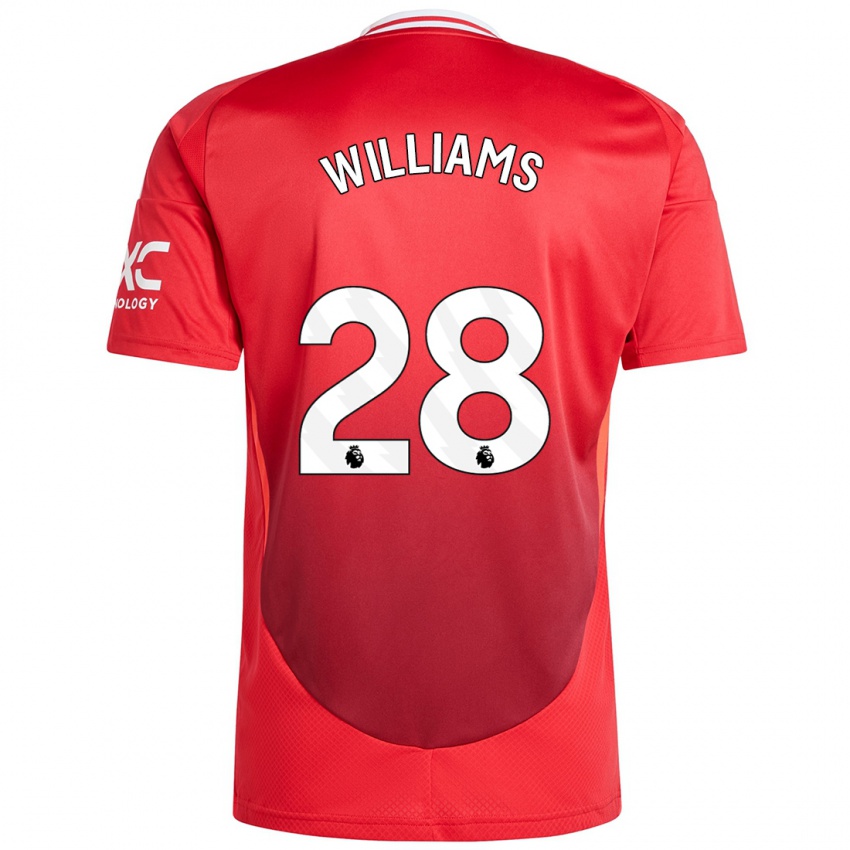 Kinderen Rachel Williams #28 Felrood Thuisshirt Thuistenue 2024/25 T-Shirt