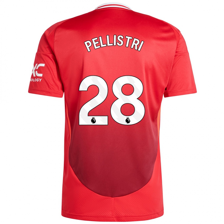 Kinderen Facundo Pellistri #28 Felrood Thuisshirt Thuistenue 2024/25 T-Shirt